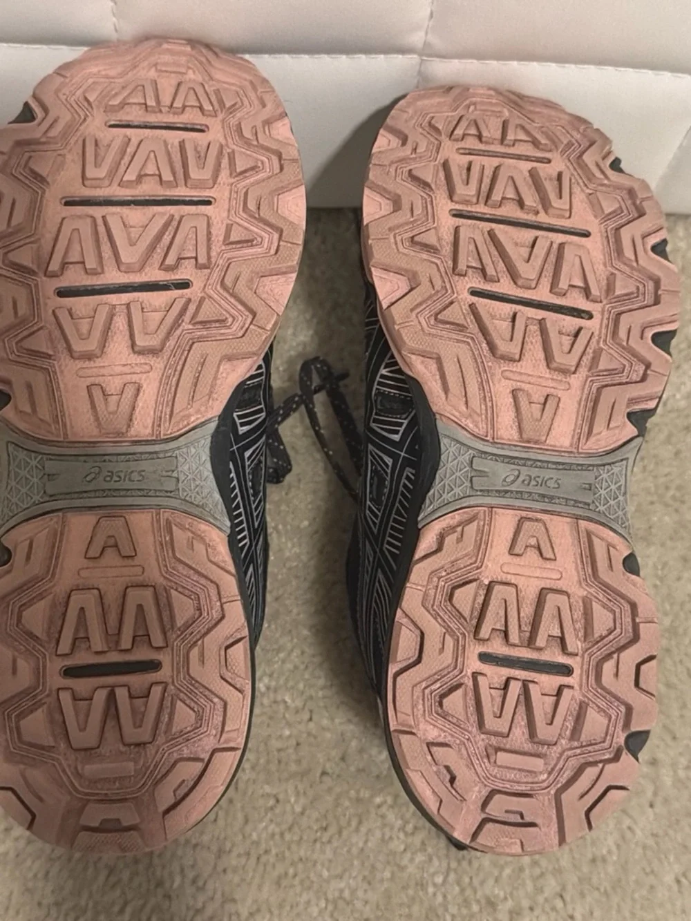 ASICS Black Trail Running Shoes with Pink Accents